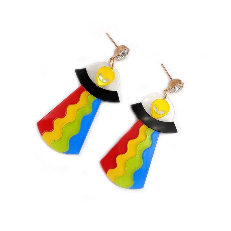 "Ethereal Pride"- Rainbow Alien Earrings