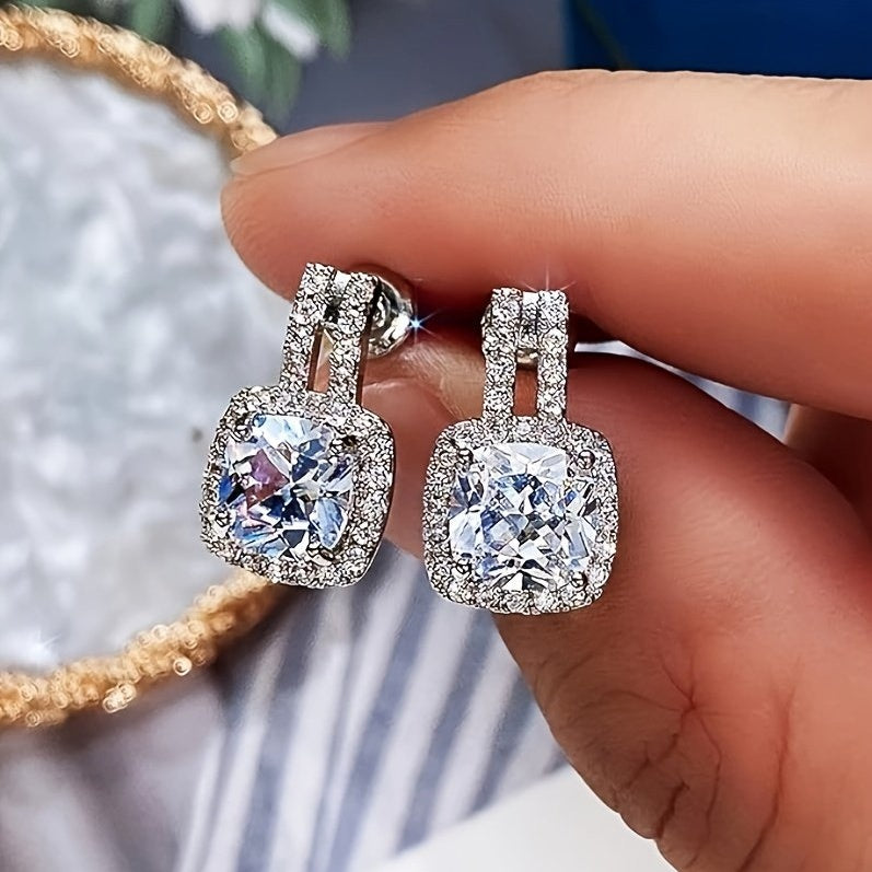 "Dazzling Diamonds" - 2CT Diamond Moissanite Drop Earrings