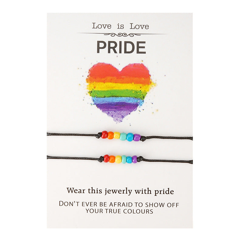 Pride Beaded Weave Bracelet