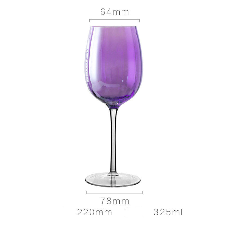 "Nordic Style Wine Glass" - New Purple Crystal Glass Goblet