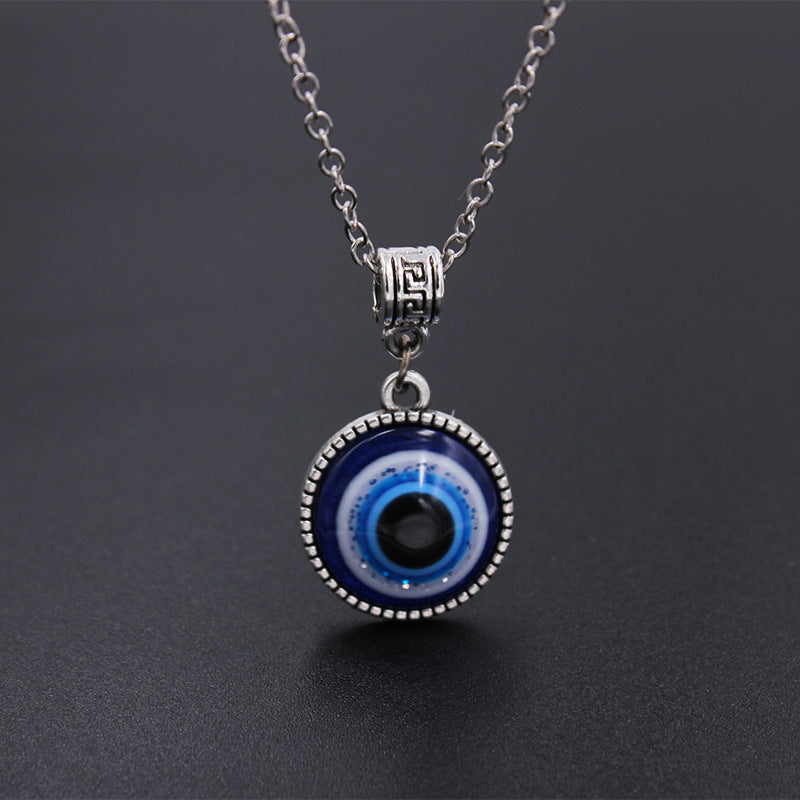 Evil Eye Protection Clavicle Chain Necklace and Bracelet