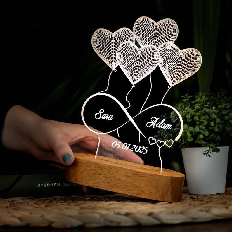 Personalized  LED Heart Figurine