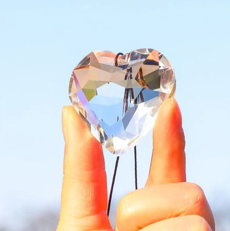 Crystal Heart Chandelier Suncatcher