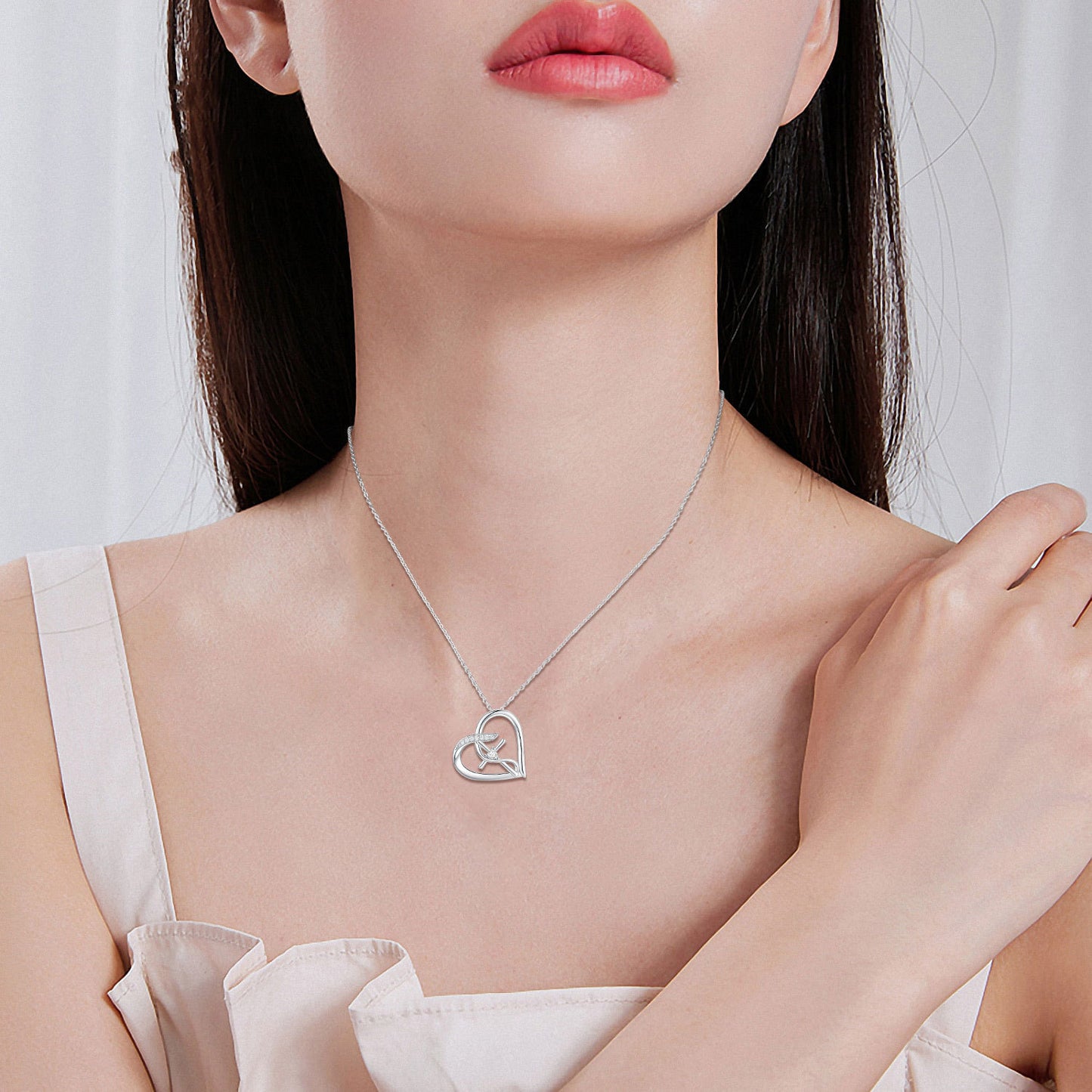 Sterling Silver Cross Infinity Hope Pendant Necklace