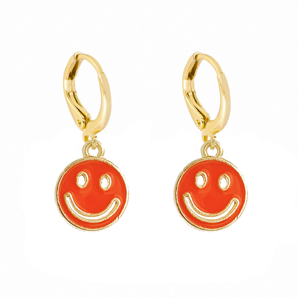 Hollow Smiley Face Earrings