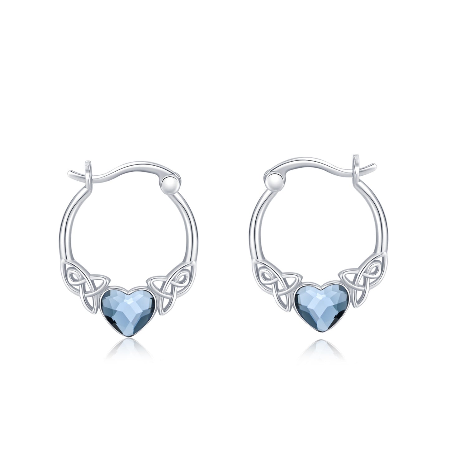 "My Love is Like Oh" - Austrian Crystal Hoop Sterling Silver Earrings