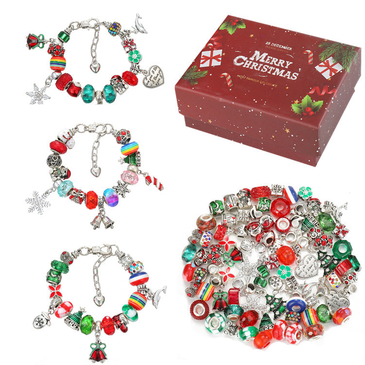 DIY Alloy Christmas Charm Bracelet Set