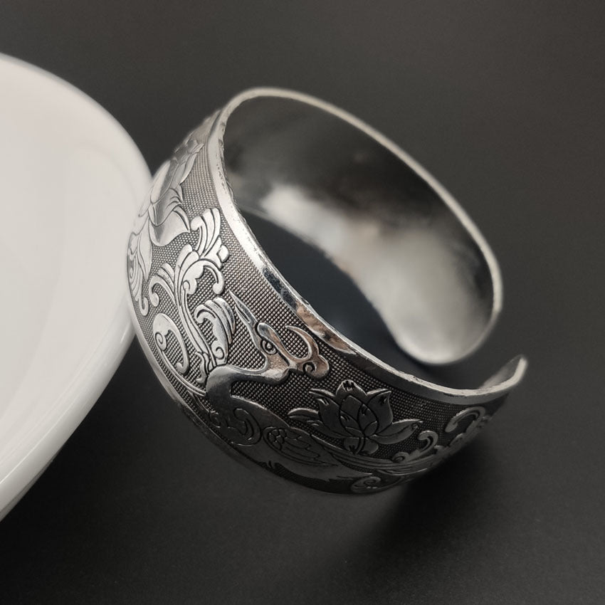 Silver Vintage Tibetan Bohemian Carved Rings