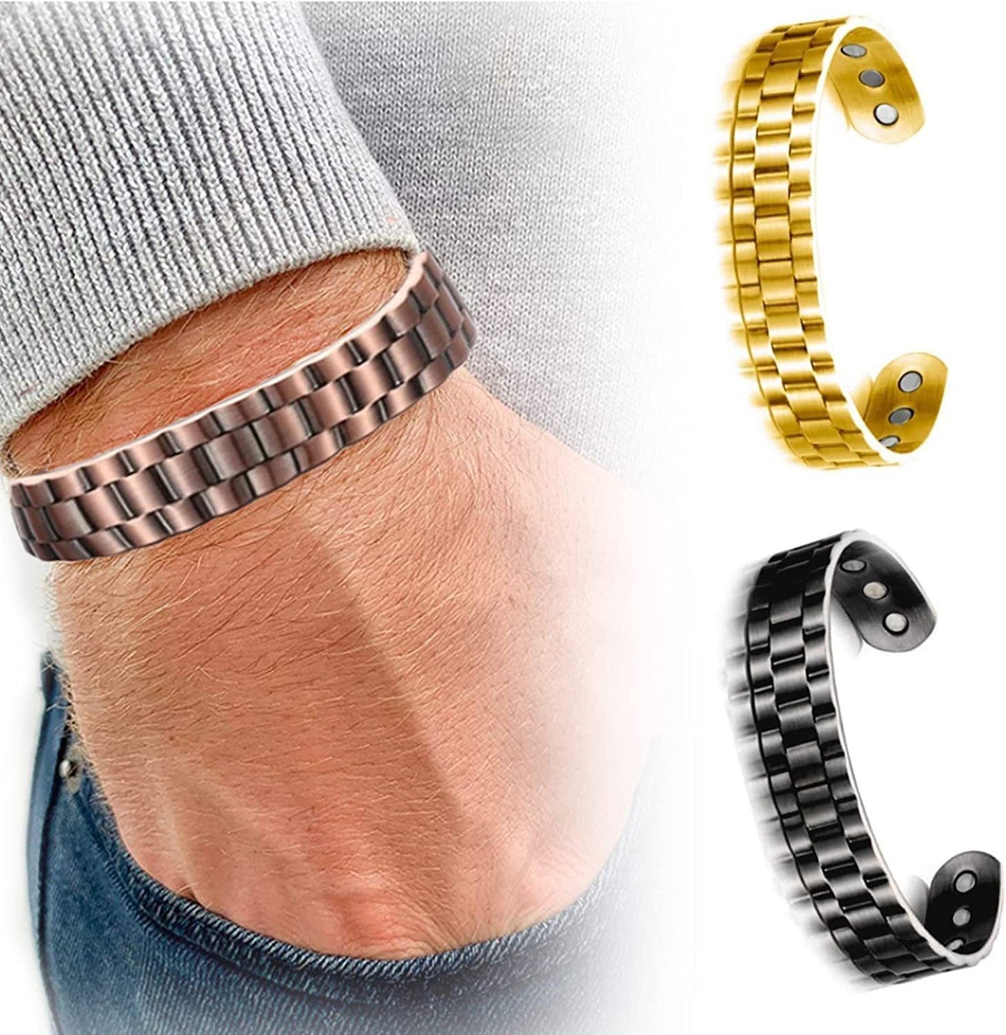 Therapeutic Magnetic Copper Bracelet for Joint Pain