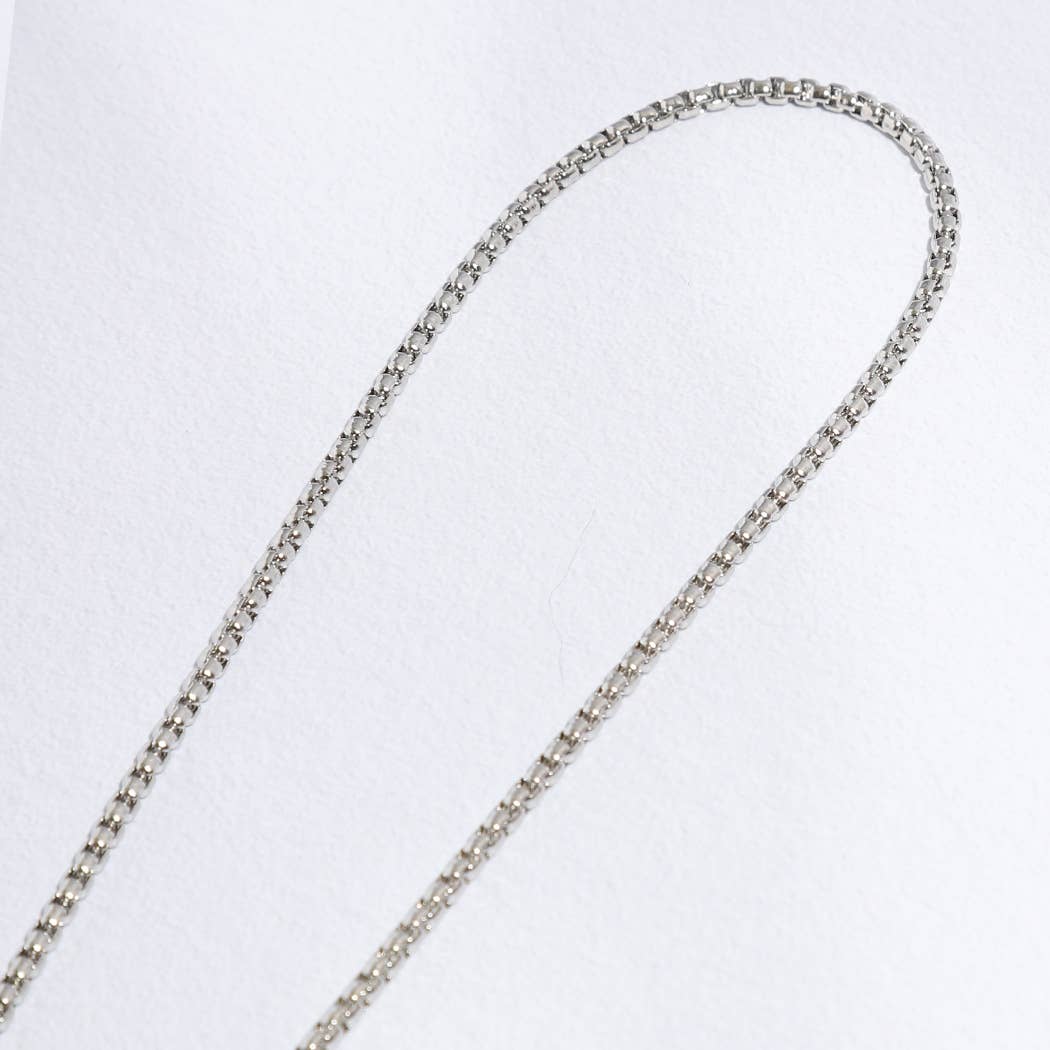 "Oh Love" - Two-tone CZ Stone Oval Pendant Necklace