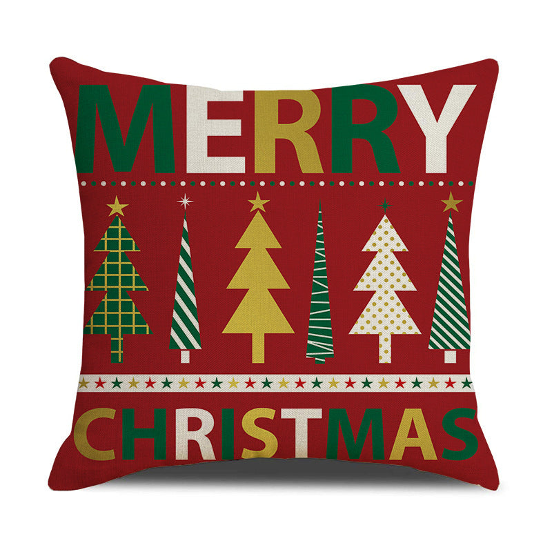 Christmas Day Linen Pillowcase