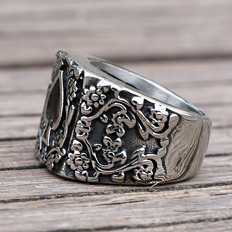 Spades Stainless Steel Ring