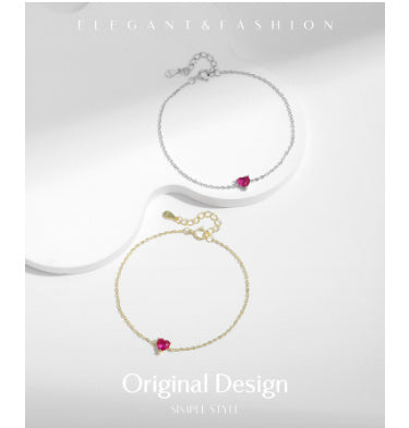 "Lover at Heart" - Red Diamond Bracelet