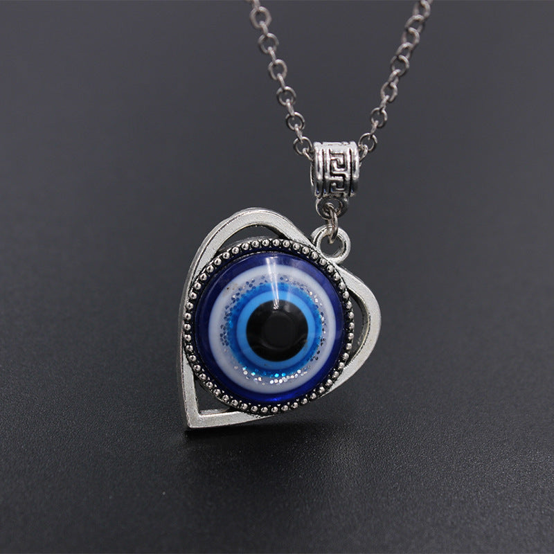 Evil Eye Protection Clavicle Chain Necklace and Bracelet