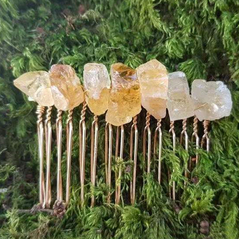 Natural Crystal Haircomb