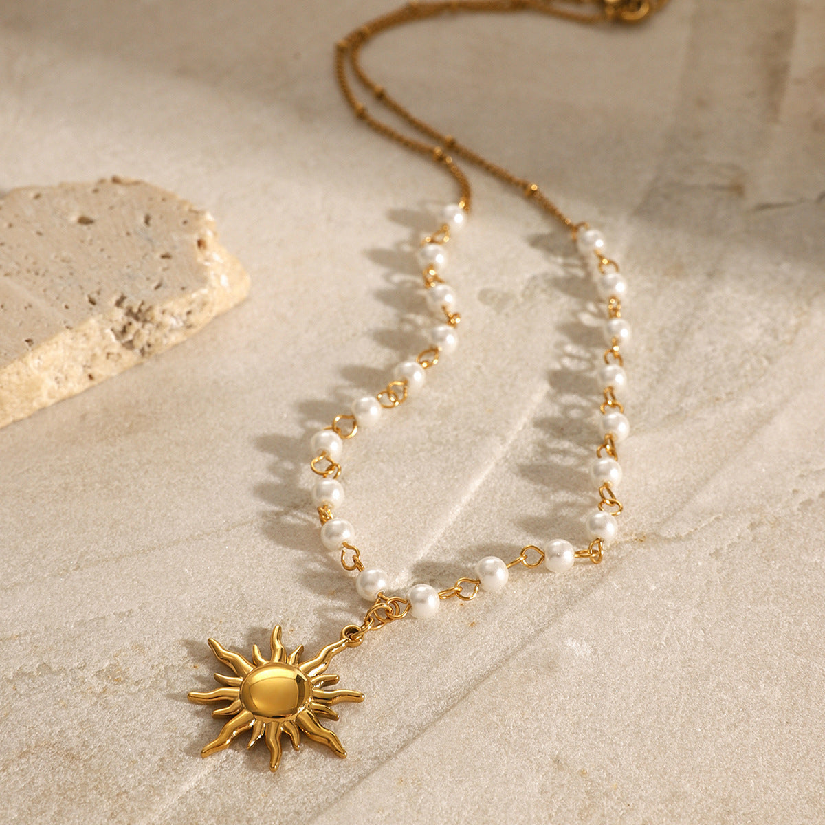 "Morning Sun" - Gold Pearl Bracelet