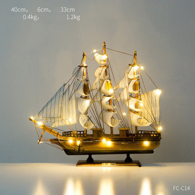 Crafted Ship Figurines for Home Decor