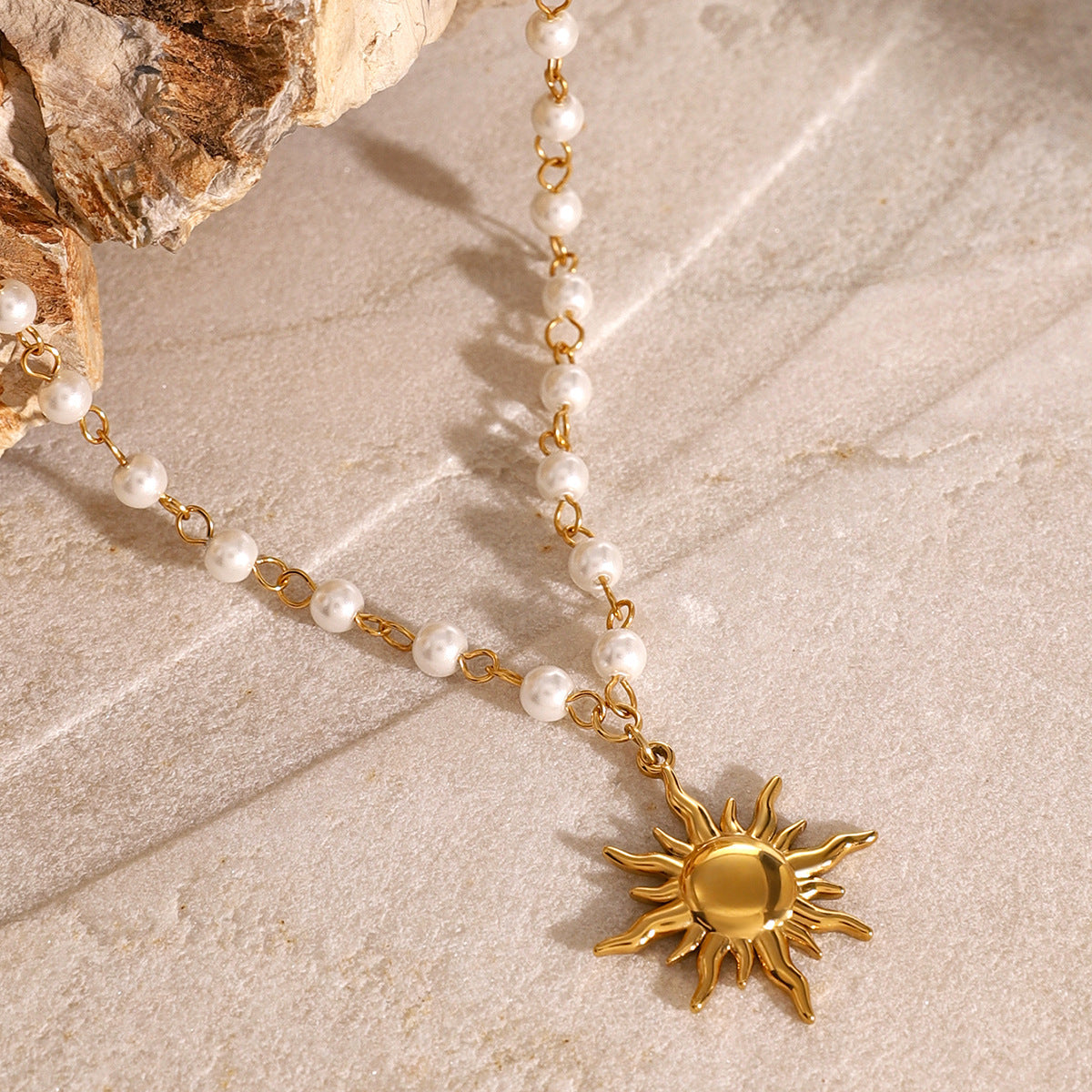"Morning Sun" - Gold Pearl Bracelet