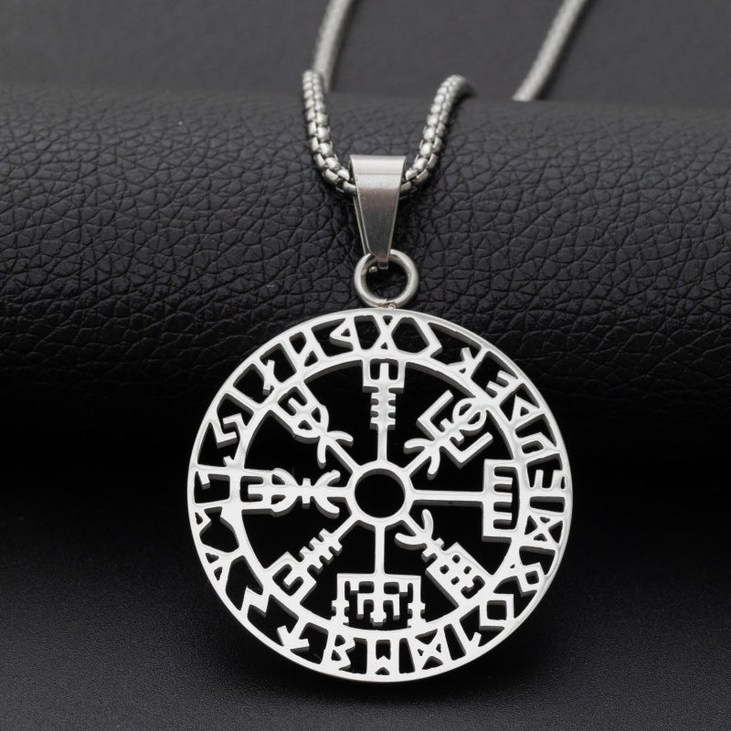 Viking Rune Titanium Steel Necklace
