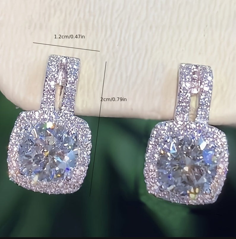 "Dazzling Diamonds" - 2CT Diamond Moissanite Drop Earrings