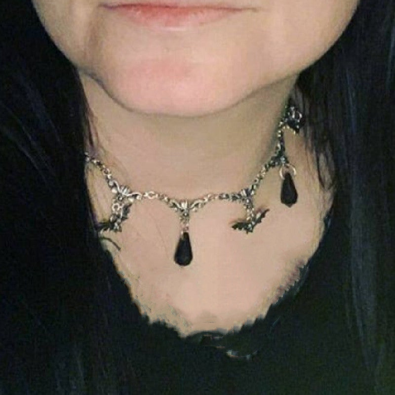 Gothic Bat Punk Necklace for Women and Men
