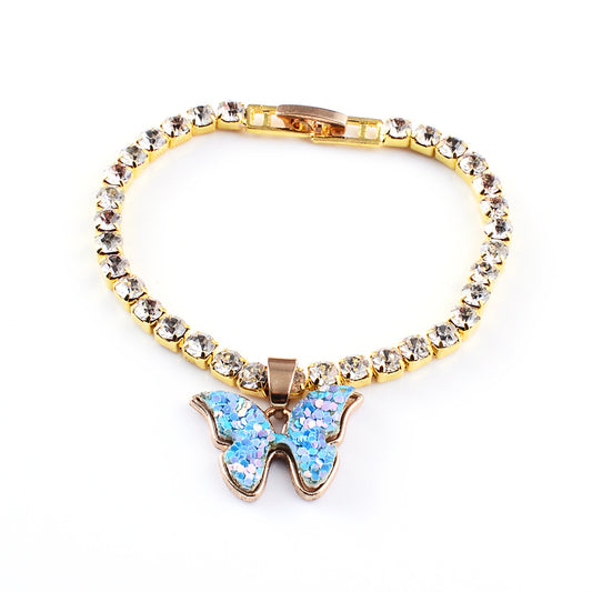 Colorful Sequin Butterfly Bracelet