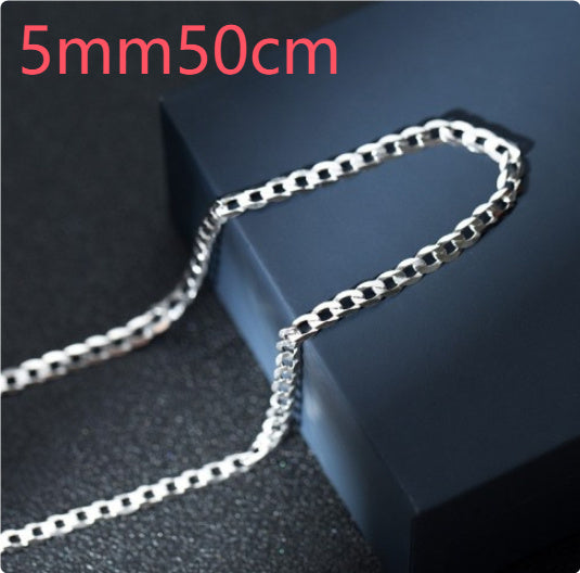 Sterling Silver Curb Collar Chain