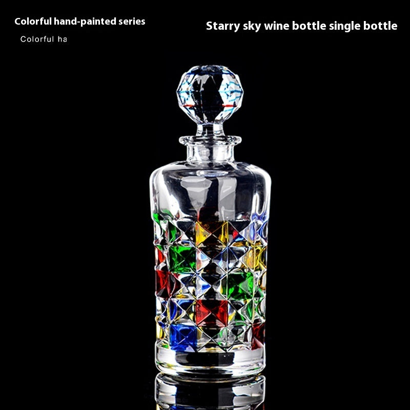"Whisk of Art" - Handcrafted Crystal Wine Whiskey  Decanter