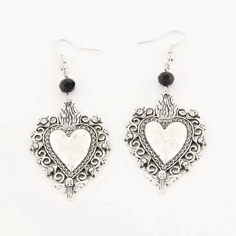 Retro Punk Love Style Earrings