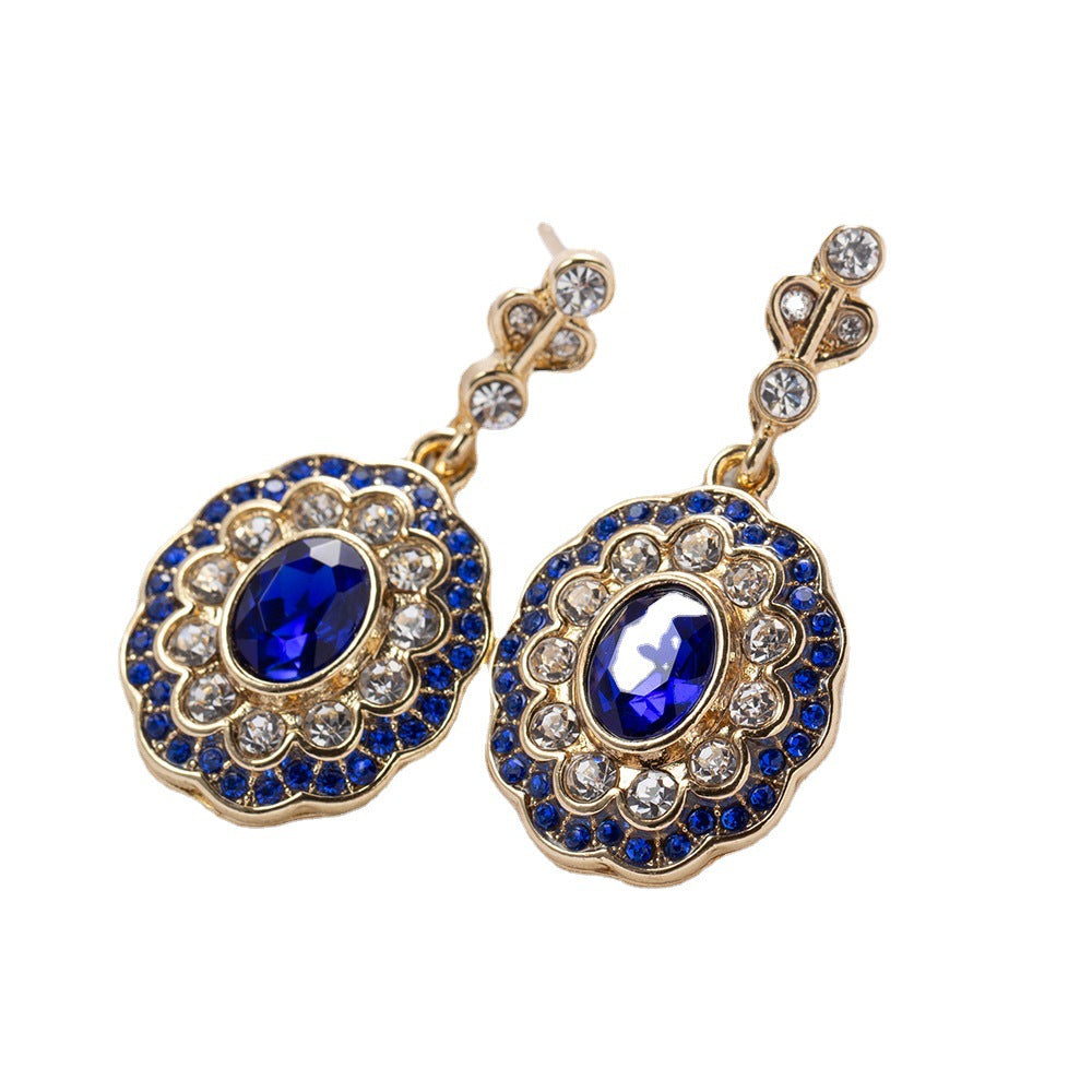 Vintage Sapphire Diamond Earrings