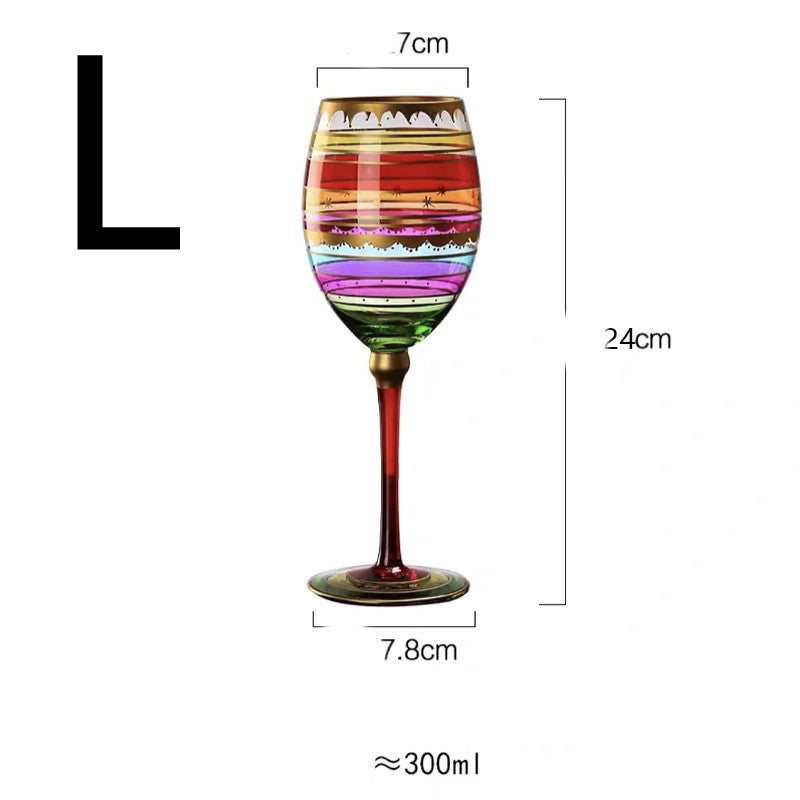 "Vibrant Buzz" - Hand-painted Wine Glass
