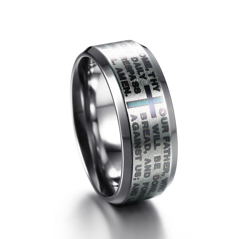 Sanskrit Stainless Steel Ring