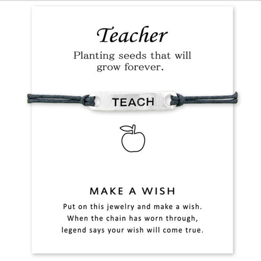 Teach Wish Card and Bracelet