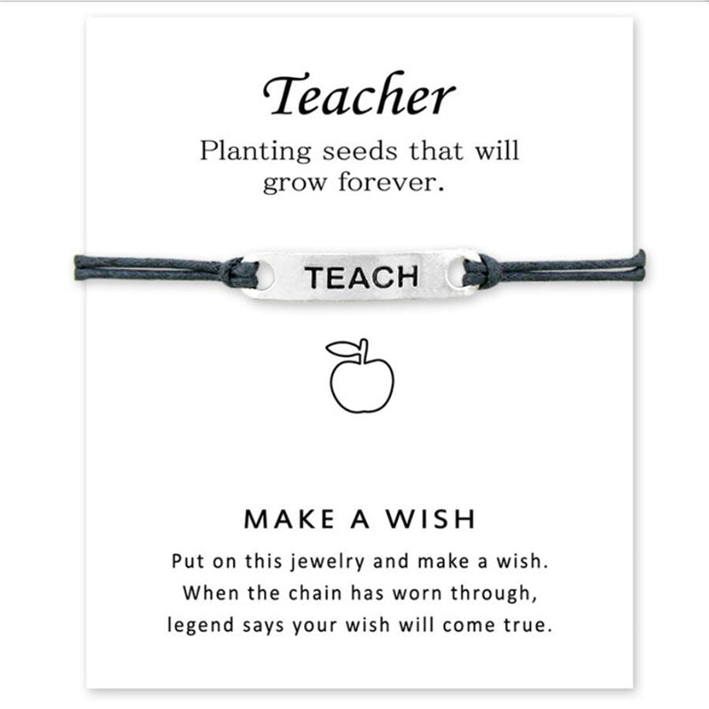 Teach Wish Card and Bracelet