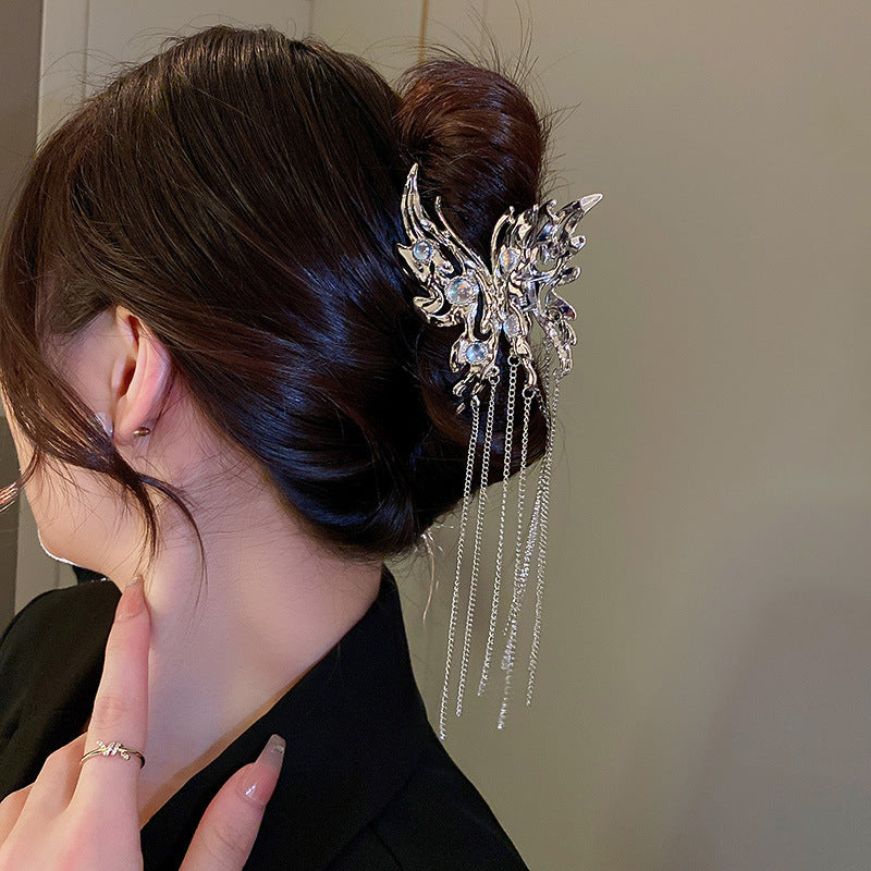 Butterfly Tassel Hair Shark Clip