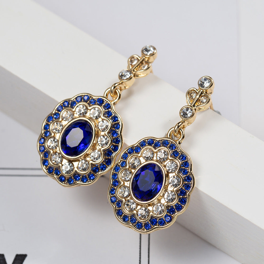Vintage Sapphire Diamond Earrings