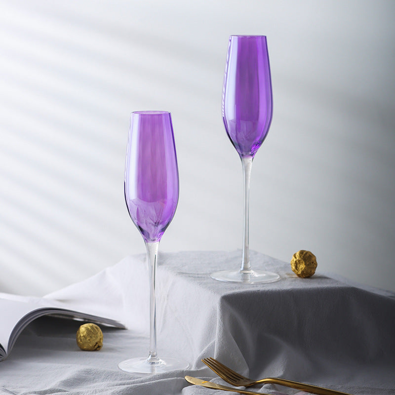 "Nordic Style Wine Glass" - New Purple Crystal Glass Goblet